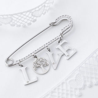 Stone Accent Charm Brooch- Studio