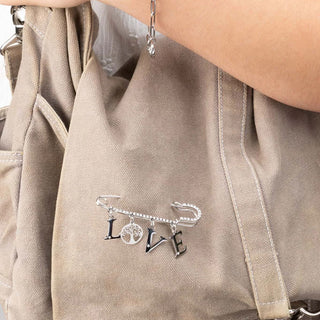 Stone Accent Charm Brooch- Model
