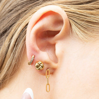14K Gold Filled PLUS™ Paperclip Earrings-Model
