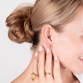 Paperclip Earrings- gold model 