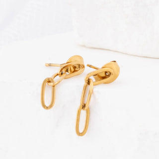 Paperclip Earrings- gold studio 
