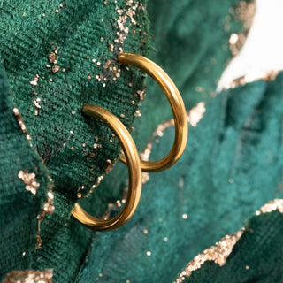 Sliding Spring Huggie Hoop Earrings