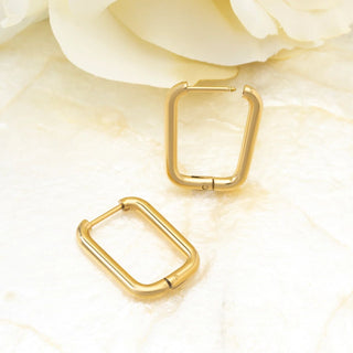 14K Gold Filled PLUS™ Rectangle Huggie Earrings- Studio