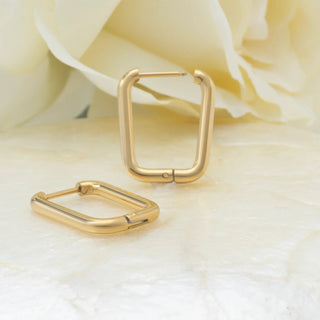 14K Gold Filled PLUS™ Rectangle Huggie Earrings- Studio