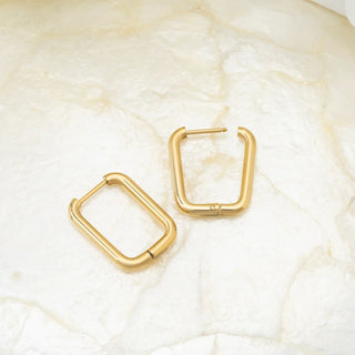 14K Gold Filled PLUS™ Rectangle Huggie Earrings- Studio