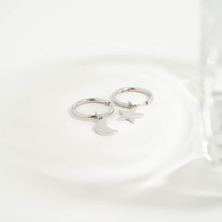 Star & Moon Dangle Earrings
