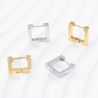 Square Huggie Earrings