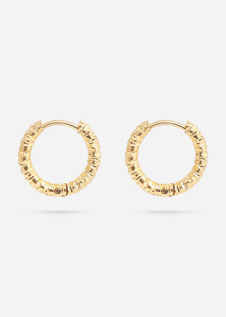 Textured Huggie Hoop Earrings