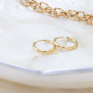 14K Gold Filled PLUS™ Classic Hoop Huggie Earrings- Studio