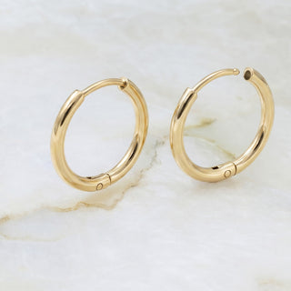 14K Gold Filled PLUS™ Classic Hoop Huggie Earrings- Studio