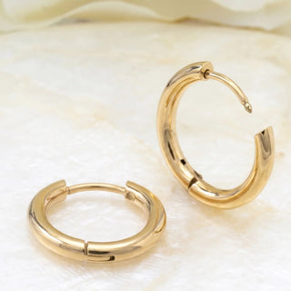 14K Gold Filled PLUS™ Circle Huggie Hoop Earrings- Studio