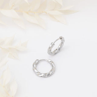 Twisted Hoop Earrings- silver studio 