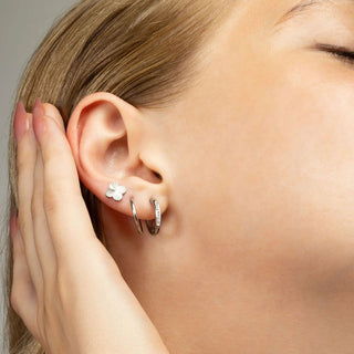 CZ Mini Huggie Hoop Earrings- stainless model 