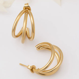Make a Statement Huggie Hoop Earrings-gold studio 