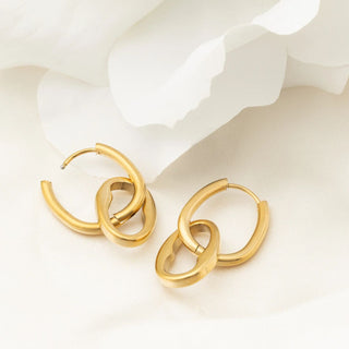14K Gold Filled PLUS™ Interlocked Oval Pendant Earrings- Studio