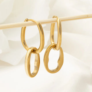 14K Gold Filled PLUS™ Interlocked Oval Pendant Earrings- Studio