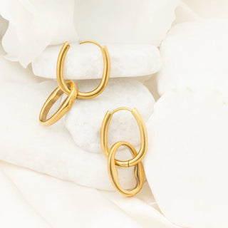 14K Gold Filled PLUS™ Interlocked Oval Pendant Earrings- Studio