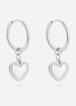 Classic Heart Huggie Hoop Earrings