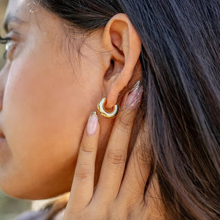 Chunky Huggie Hoop Earring