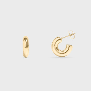 14K Gold Filled PLUS™ Chunky Huggie Hoop Earrings- Main