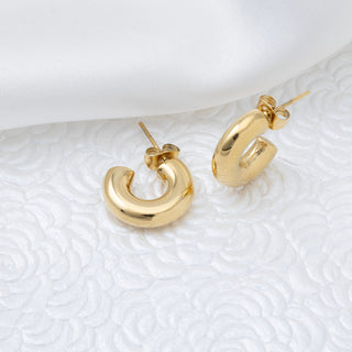 14K Gold Filled PLUS™ Chunky Huggie Hoop Earrings- Studio