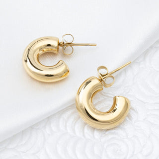 14K Gold Filled PLUS™ Chunky Huggie Hoop Earrings- Studio