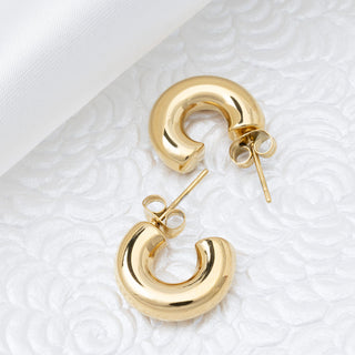 14K Gold Filled PLUS™ Chunky Huggie Hoop Earrings- Studio