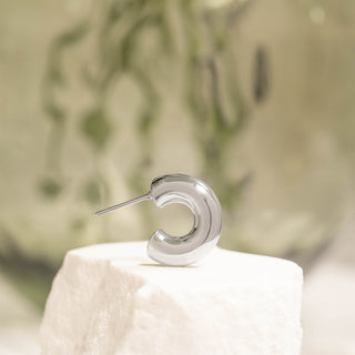 Chunky Huggie Hoop Earring