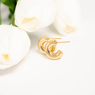Chunky Huggie Hoop Earring