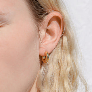 Chunky Huggie Hoop Earring
