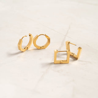 Square Huggie Earrings