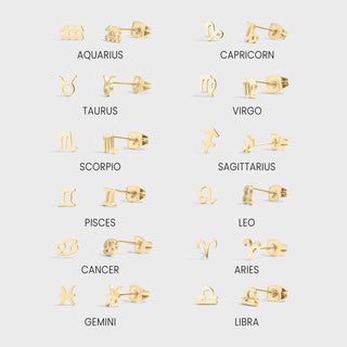 Zodiac Stud Earrings