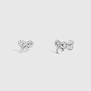 CZ Bow Stud Earrings