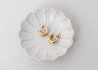 Double Hoop Statement Huggie Earrings