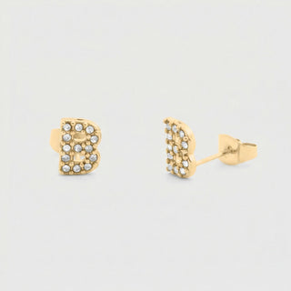 Initial Stud Earrings