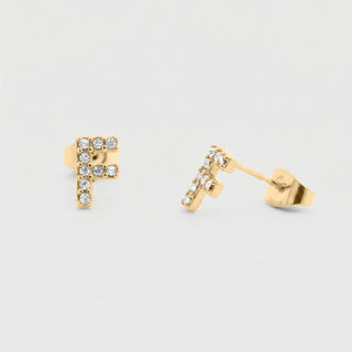 Initial Stud Earrings