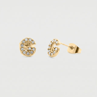 Initial Stud Earrings