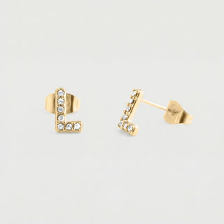 Initial Stud Earrings