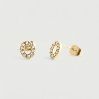 Initial Stud Earrings