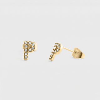 Initial Stud Earrings
