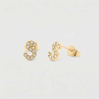 Initial Stud Earrings