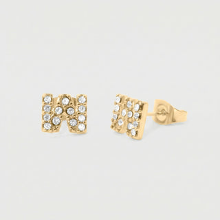 Initial Stud Earrings