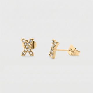 Initial Stud Earrings