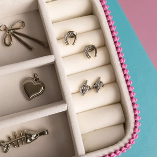 CZ Horse Shoe Earrings