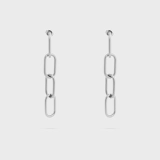Dangle Paperclip Stud Earrings