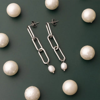 Long Paperclip Dangle Earring