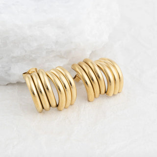 Abstract Earring- gold studio 