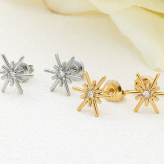 Firework Stud Earrings- gold and silver studio 