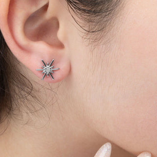 Firework Stud Earrings- silver model 