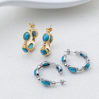 Turquoise Stone Earrings 